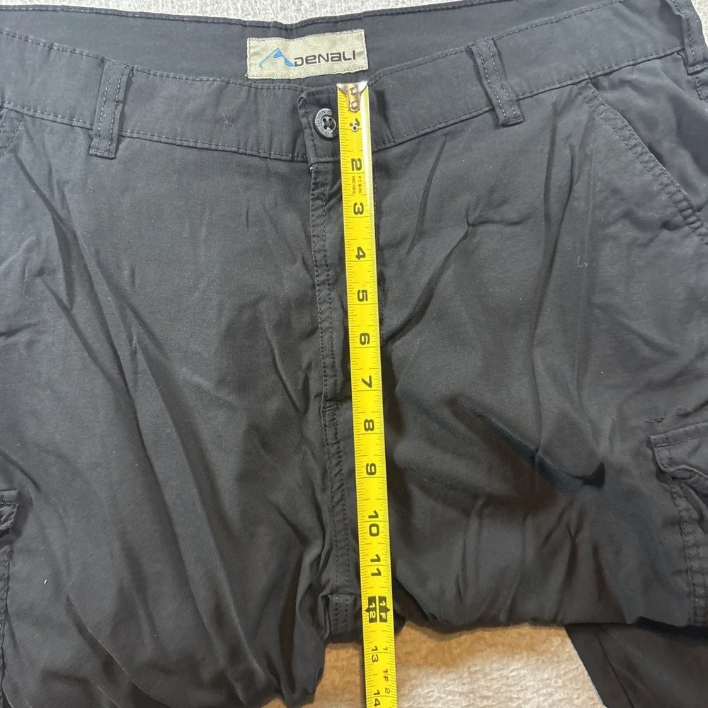 Denali Black Convertible Hiking Cargo Pants Men's 36x30 Nylon Nature (sm Holes)